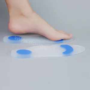 XL size medical grade silicone insole pain relief treatment gel silicone insole for flat foot