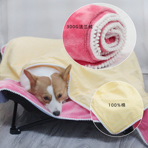Pet Blanket For Dogs And Cats Checkered Blue Pink Lint Free Warm Winter Bed Cover Soft Cozy Pet <b>Bedding</b> Home Use - Product Image 4