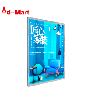 Caja de Luz Luminosa Personalizada para <span class=keywords><strong>Carteles</strong></span>, Montada en la Pared, de Aleación de Aluminio Redondeada, con LED Interior, Magnética y Delgada - Product Image 2