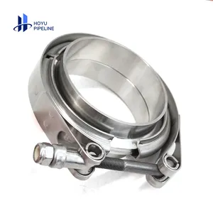 304 316 Stainless Steel Pipe 3" V Band Exhaust Clamp Turbo Exhaust Pip Clamp,V Band Clamp Kits Steel Male Flange