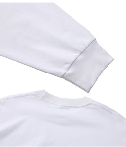 Factory Wholesale 100% Cotton <b>Long</b> <b>Sleeve</b> <b>T</b>-<b>Shirt</b> Custom Logo Heavyweight 280GSM Drop Shoulder Plain <b>Men</b> Streetwear Top <b>T</b> <b>Shirt</b> - Product Image 4