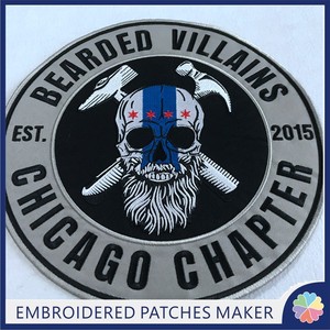 Sequenza di toppe per ricamo punk big iron <span class=keywords><strong>raider</strong></span> su coniglio per abbigliamento puff patch logo in gomma - Product Image 2
