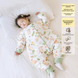 Saco de Dormir para Bebé Clase A, Algodón Infantil Engrosado, Primavera, Otoño, Invierno, Edredón Infantil con Dibujos Animados, Anti-Patadas, para las Cuatro Estaciones - Product Image 4