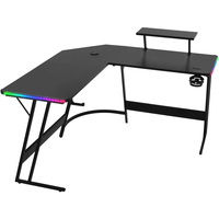 Bureau de jeu de haute qualité personnalisé, table de jeu en fibre de carbone RGB, bureau de jeu professionnel - Grande table d'ordinateur LED pour l'e-sport