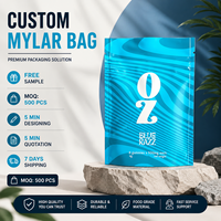 Sachet Mylar Personnalisé Refermable Anti-Enfant avec Fermeture Ziplock, Pochette Souple Autoportante Anti-Odeur pour Emballage Alimentaire avec Votre Logo