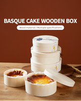 Boîte à gâteau basque carrée de 4 pouces, conteneur à dessert anti-buée pour tiramisu/gâteaux à la crème, aspect haut de gamme pour les pâtisseries de boutique