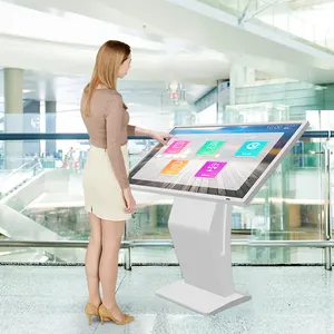32 43 Inch Touch Screen Kiosk Vloerstandaard Lcd Infrarood Touch Screen Reclame Display 50 55 65 Inch Digital Signage speler