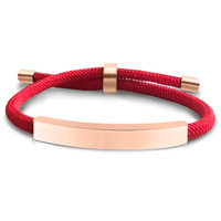 Bracelet personnalisé gravé en acier inoxydable, barre horizontale réglable, bracelet ondulé pour femmes