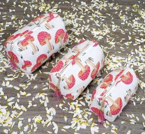 Ensemble de 3 trousses de toilette faites à la main pour femmes, trousse à cosmétiques matelassée, pochette indienne 100 % coton - Product Image 2