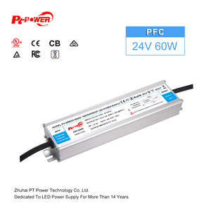 Transformateur d'alimentation LED 60W à facteur de puissance élevé 0,95, AC 170-264VAC/100-240V DC 12V 24V IP67 étanche, CV, pour éclairage extérieur, driver LED - Product Image 5