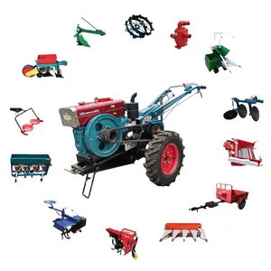 Factory Supply Cheapest Price mini tractor with front loading and backhoe digger 4 wheeled tractors mini 4x4 walking tractor