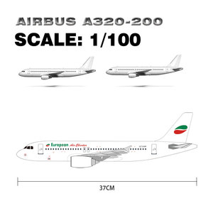 Modelo de Avión <span class=keywords><strong>A320</strong></span> a Escala <span class=keywords><strong>1</strong></span>/100, Material de Resina, Regalos Creativos de Aviación, Exhibición de Colección - Product Image 2