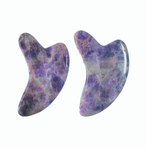Wholesale Natural Crystal Amethyst Dolphin Massage Stones Custom Logo Gua Sha Tool for Beauty Spa and Crystal Wholesale - Product Image 6