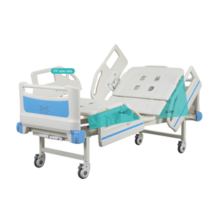 <span class=keywords><strong>Lit</strong></span> médical manuel à cadre en acier avec roulettes à verrouillage centralisé pour les soins à domicile et les soins aux patients - Product Image 1