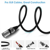 Câble audio XLR 3 broches Hi-Fi équilibré blindé XLR mâle-femelle pour microphone, compatible avec amplificateur, haut-parleur, table de mixage