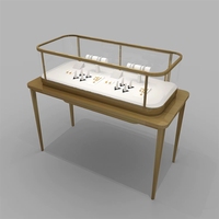 Hochwertige Luxus-Schmuckvitrine aus Edelstahl mit Verriegelung, Maßgefertigte Thekenvitrine mit LED-Beleuchtung, Moderne Glasvitrine, Umweltfreundlicher Einzelhandelsbedarf