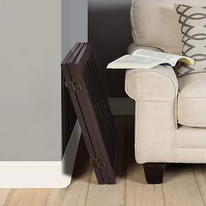 Barrière de sécurité pour animaux de compagnie autoportante de 24 pouces de haut, barrière en bois pour chat et chien, porte, escalier, clôture pliable, barrière <span class=keywords><strong>extensible</strong></span> pour la maison, utilisation en intérieur - Product Image 3