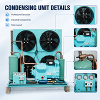 Unité de condensation semi-hermétique refroidie par air R404A, certifiée CE, disponible pour les projets de stockage frigorifique industriel