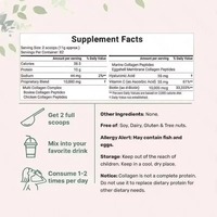 Poudre de collagène multi-sources OEM à marque privée, protéines hydrolysées avec acide hyaluronique, biotine et vitamine C