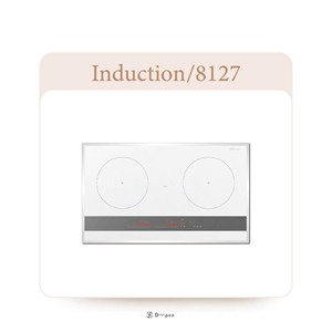 Cocina de inducción doble Lisa horizontal de vidrio cerámico negro incorporada con potenciador de cada quemador - Product Image 1