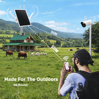 Router Solar 4G LTE con Ranura para Tarjeta SIM, Extensor WiFi de 15W con Energía Solar, Batería de 20000mAh, Punto de Acceso Inalámbrico para Cámara de Seguridad