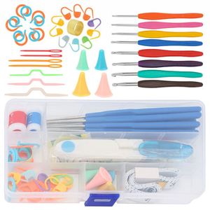 TOYSRUNNER CK2120 High Quality Handmade Plastic <b>Square</b> Shape Crochet Weaving <b>Tool</b> Set Knitting Sewing Accessories Yarn Hook - Product Image 1