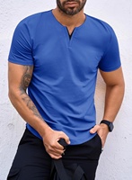 Haute qualité respirant Polyester Fitness t-shirts Gym Muscle Slim Fit séchage rapide T-shirt col en V blanc athlétique T-shirt pour hommes