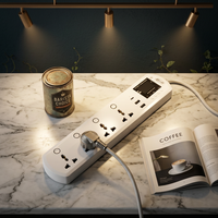 Prise d'extension intelligente Wi-Fi Jiuj avec surveillance de l'énergie, protection VA, multiprise Wi-Fi avec capteur de température NTC JJSVA-QC4LW