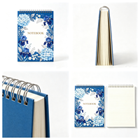 Cuadernos con Pétalos Impresos por el Fabricante, con Estampado Dorado, Cuadernos Espirales Personalizados de Primera Calidad, 120 Páginas, 100 g, Cuadernos de Papel Reciclado