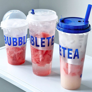 Vente en gros PP dur 360/500/600/700ml Tasse à thé Boba en plastique jetable à emporter Tasses à café PP avec couvercles pour jus de thé <span class=keywords><strong>Babbo</strong></span> Bubble - Product Image 2