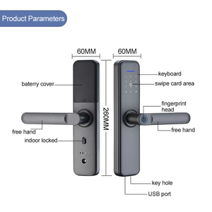 Nhà khách sạn An ninh thông minh ttlock tuya Wifi Ổ khóa mã cerradura inteligente vân tay thẻ Chìa khóa cửa thông minh khóa - Product Image 4