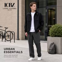 Veste utilitaire zippée pour homme, col montant, en nylon léger, fermeture à boutons-pression, poignets élastiques, idéale pour superposer, logo personnalisé, commande en gros