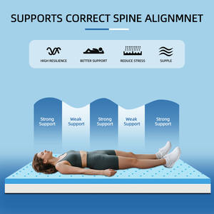 غطاء فراش مخصص من رغوة الذاكرة مع خيزران للتدليك، مضاد للحساسية، لسرير مزدوج - Product Image 2