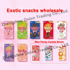 Venta al por mayor de aperitivos exóticos Pocky Sticks barras de chocolate, barras de cacao Glico Pocky embalaje chino etiquetas personalizables - Product Image 4