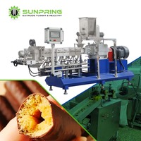 Ligne de production alimentaire SunPring pour snacks de maïs fourrés au chocolat, machine extrudeuse de snacks de maïs, machines de remplissage de cœur