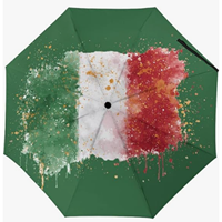 Parapluie pliant entièrement automatique de haute qualité, série classique à motif de drapeau italien, apparence intemporelle, thème campagnard