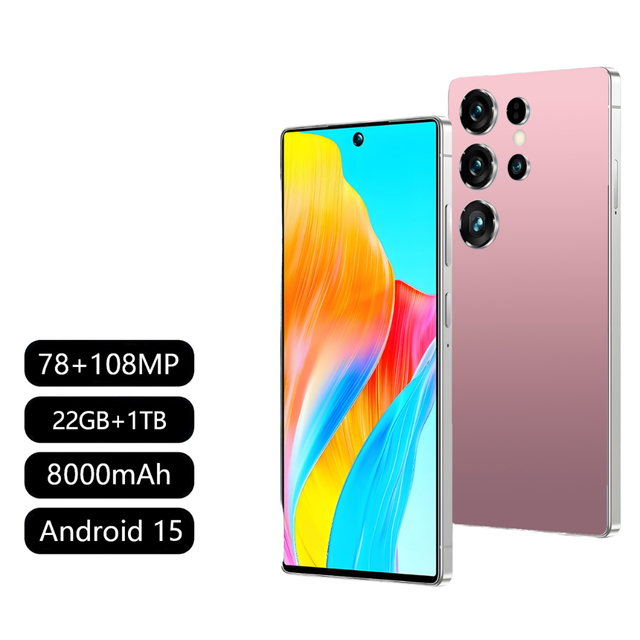 Hot Selling S25 Ultra Smartphone Deca Core 144Hz Large 7.3 Inch Screen 8000mAh Battery 108MP Android 15 1TB Storage Real Cheap