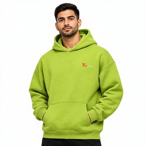 Sudadera con capucha extragrande para hombre, de forro polar lavado a la piedra, estilo urbano de manga larga, corte holgado y extragrande para un look retro - Product Image 1