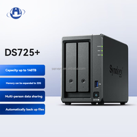 Ds725 + Serveur de stockage Mini Data Nas à 2 baies avec port 2,5 GbE intégré pour petites entreprises