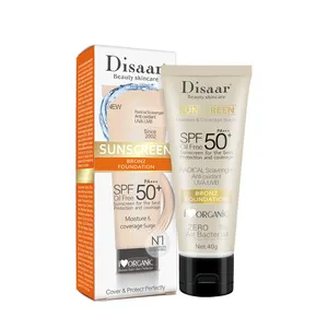 Crema de protección solar Disaar para uso diario, reposición de humedad SPF50 + PA + protección UV, cobertura de la piel, crema bloqueadora solar