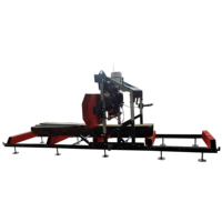 Portable teck acajou palissandre bois de santal scierie moteur lourd scie à ruban horizontale mobile scierie à vendre pour le travail de scierie