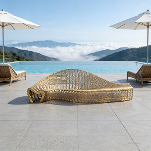 Y632 Ribs <b>Bench</b> Flowerpot Outdoor Commercial Waiting Chair Fiberglass Contemporary Durable UV Resistant Eco-Friendly School - Product Image 5