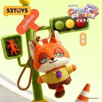 52toys Zootopia Cute Crew Collection Blind Box Plush Animal Figure Mini Dolls Keychain Toys 4 Box/Set
