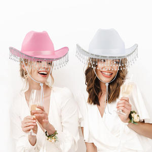 Chapeau de cowboy pour fête, mariage, musique, jazz, en polyester, style western, toutes saisons, réglable – Nouvelle arrivée en gros - Product Image 2