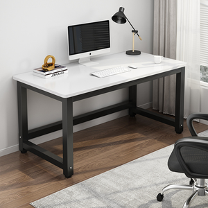 Escritorio de oficina moderno con una mesa Lisa montada en un escritorio de computadora con marco de acero resistente - Product Image 4