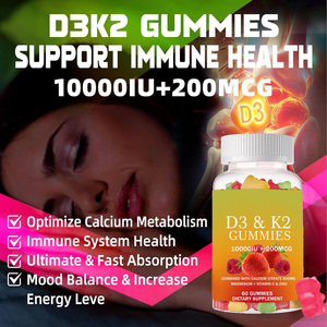 Gomitas de Vitamina D3 K2 para Adultos OEM ODM 10000 UI Citrato de Calcio Vitamina C Zinc Suplemento Dietético Apoyo a la Salud Inmunológica Energía - Product Image 5