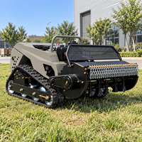 Tondeuse à fléaux télécommandée sur chenilles ANTSPOWER CXM-FM800 16HP, débroussailleuse de 800 mm pour vergers et pentes