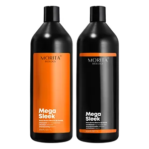 专业沙龙森田橙色洗发水超级光滑控制毛躁和光滑的头发，带乳木果油，适合潮湿的不守规矩的头发