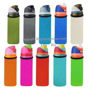 OEM/ODM elegante color liso 24oz 32oz aislado de acero inoxidable funda para botella de agua funda protectora de neopreno suave para botella de agua - Product Image 1