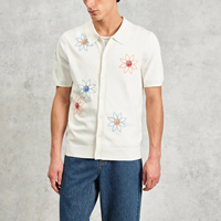 Pull polo d'été boutonné à manches courtes en coton mélangé brodé pour hommes, pull d'usine en vente de gros